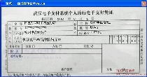 武汉电子支付系统个人跨行电子支付凭证