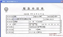 青联用款申请单
